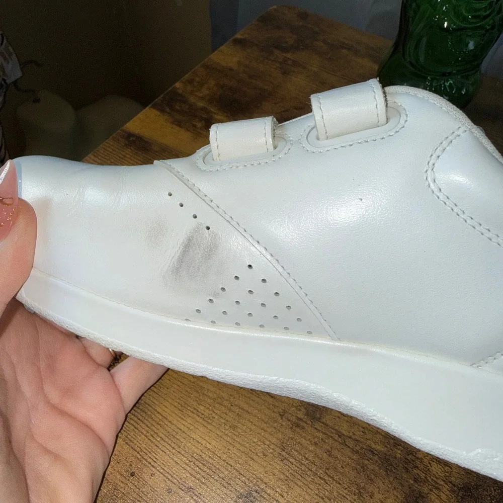 SAS Me Too Walking Shoes Womens 8 M White Comfort Hook Loop Leather Orthopedic